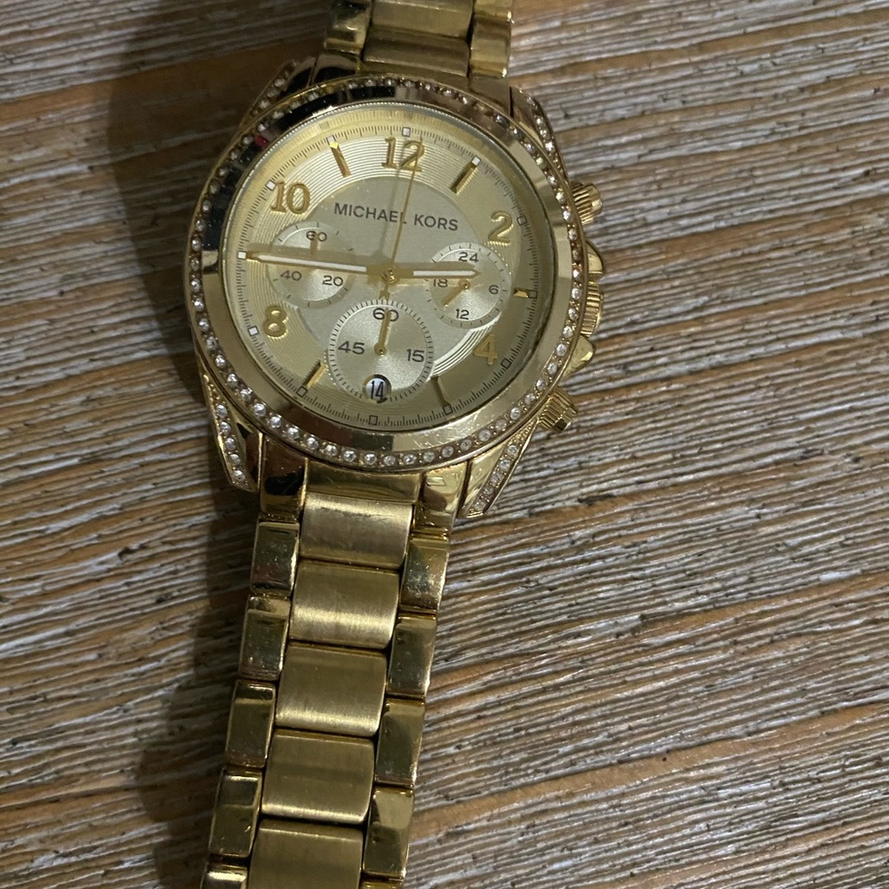 Authentic michael kors gold watch